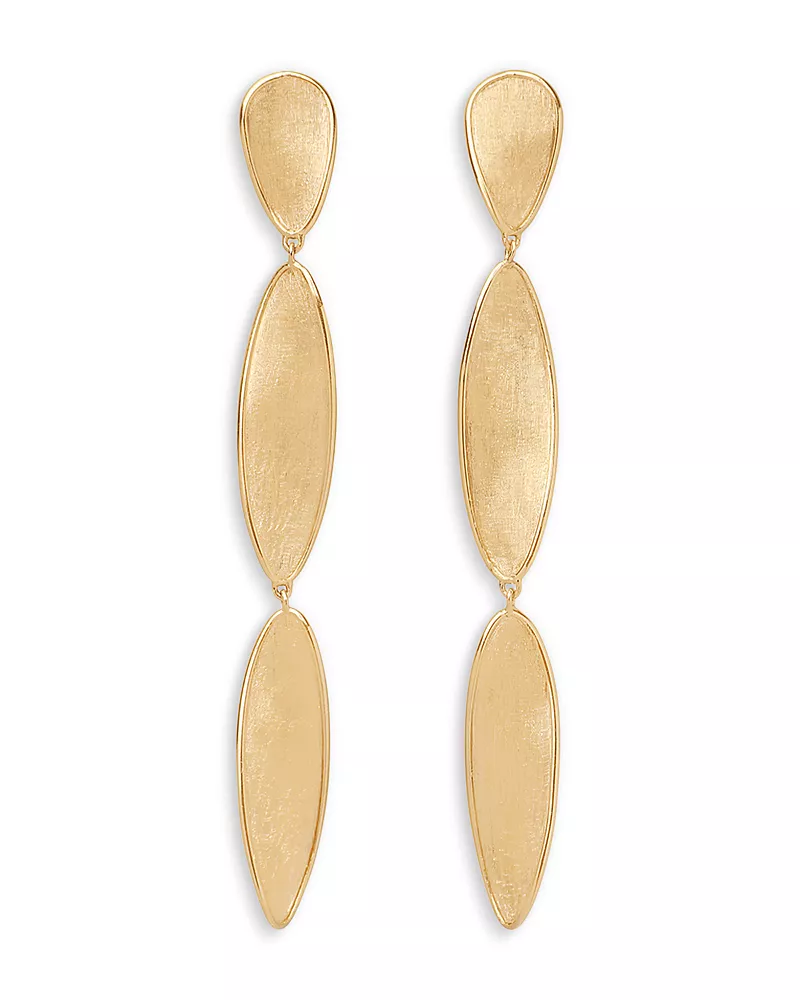 Marco Bicego 18K Yellow Gold Lunaria Twist Triple Drop Earrings