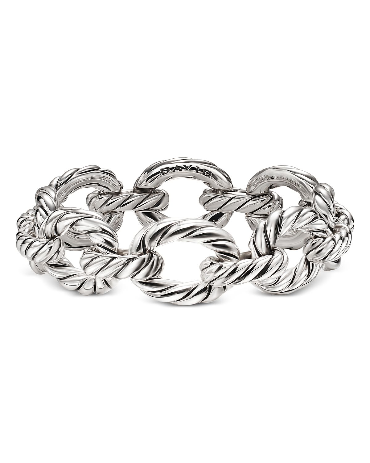 Sculpted Cable Oval Link Bracelet