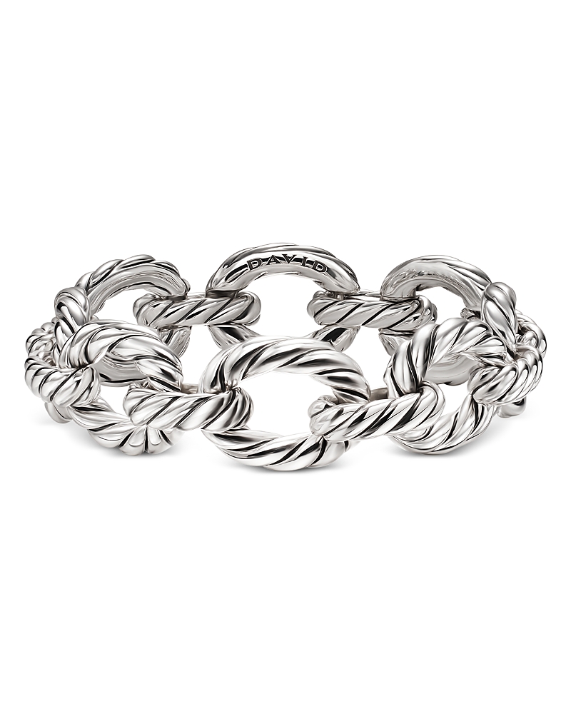 Sculpted Cable Oval Link Bracelet