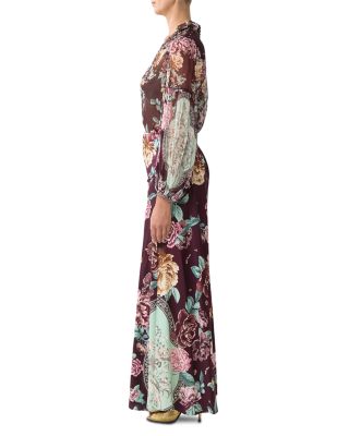 Silk Floral Lace Up Pants