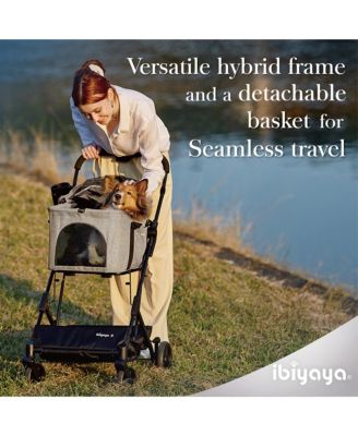  Essential Travois Tri Fold Pet Travel System XL with Detachable Carrier Pet Stroller