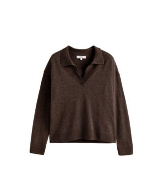 Women's Wool Cashmere Collared Sweater