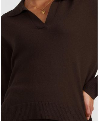 Women's Wool Cashmere Collared Sweater