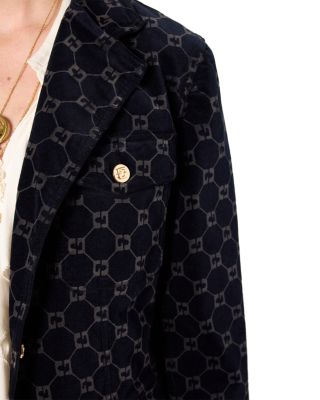 Nyssa Monogrammed Button Down Jacket