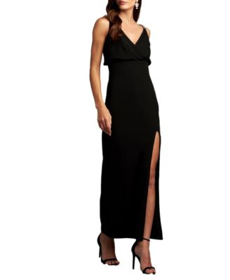 Mora Pearl Strap Blouson Midi Dress