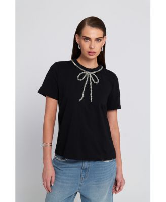 Embellished Bow Tee