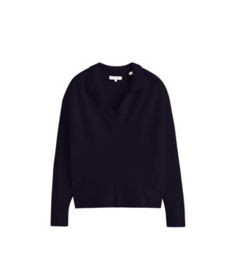 Women's Wool Cashmere Collared Sweater
