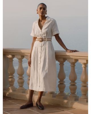 Belted Linen Dress