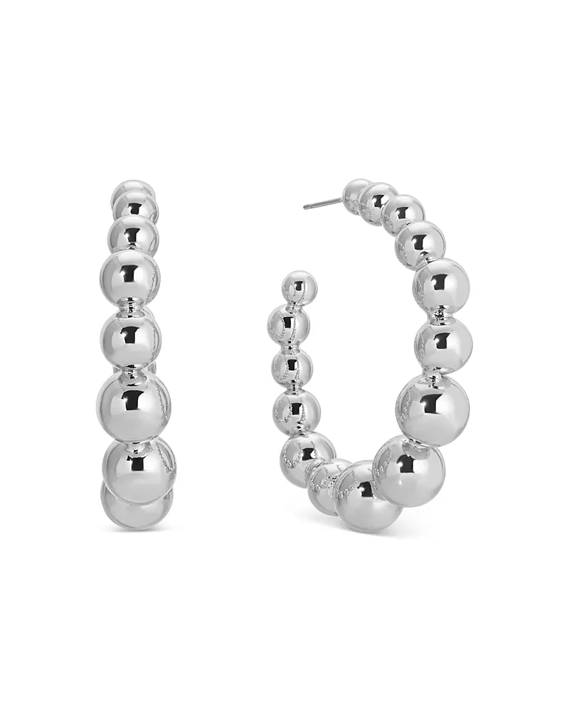 Ettika Bubble Graduated Medium Hoop Earrings