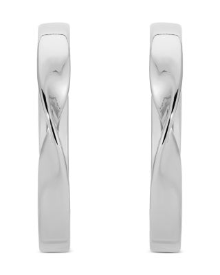 Twist Square Medium Hoop Earrings