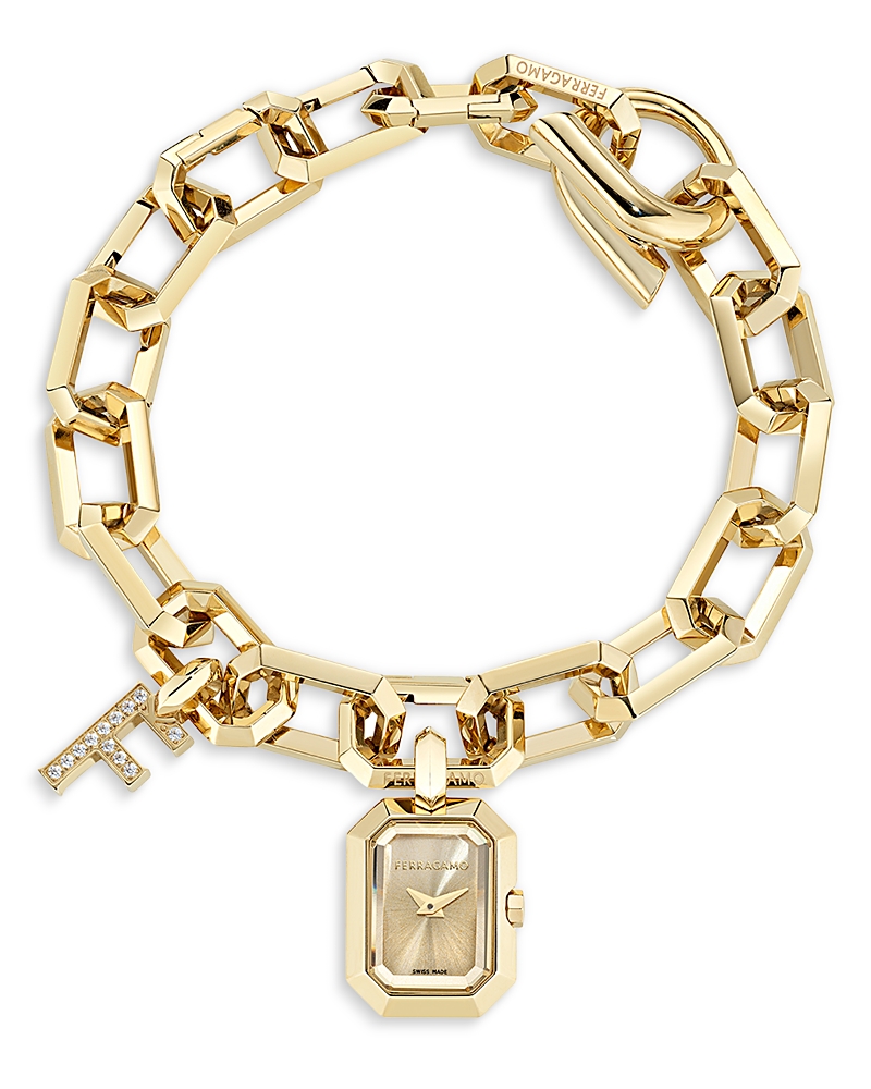 Ferragamo Charm Bracelet Watch, 16.6 x 7.4mm