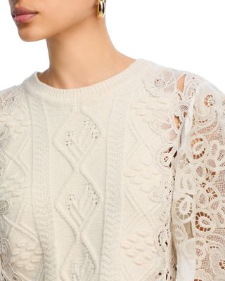Vania Lace Combo Sweater