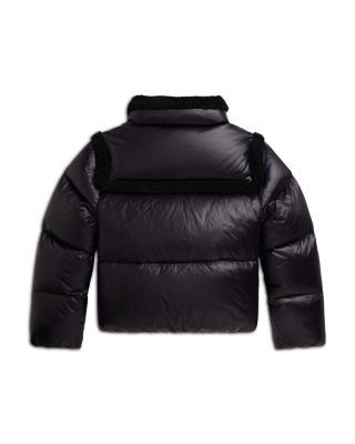 Girls' Teddy Fleece Trim Down Boxy Jacket - Big Kid