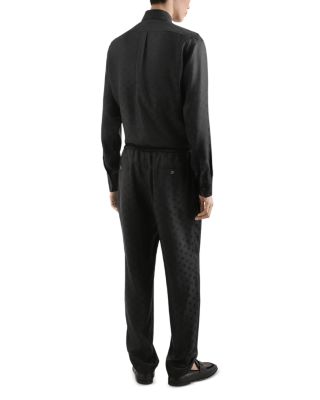 Long Sleeve Printed Silk Shirt