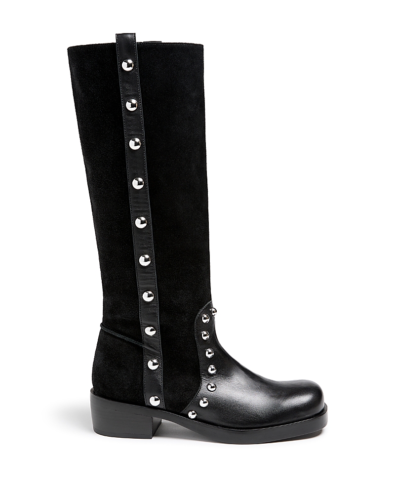 Cinq À Sept Shira Stud Knee High Boot In Black