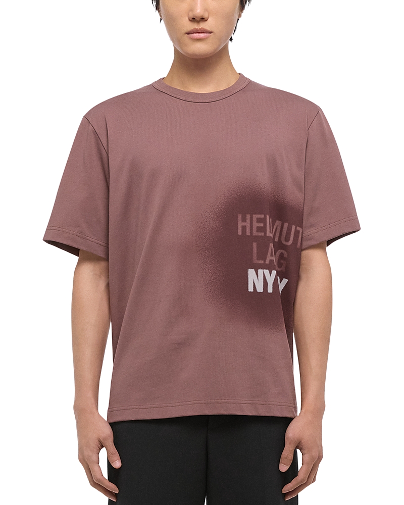 Helmut Lang Spray Relaxed Fit Graphic Logo Tee In Gray