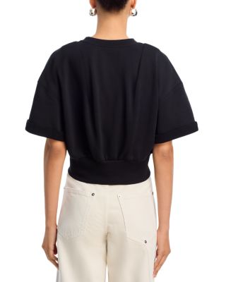 Short Sleeve Cropped Sweatshirt