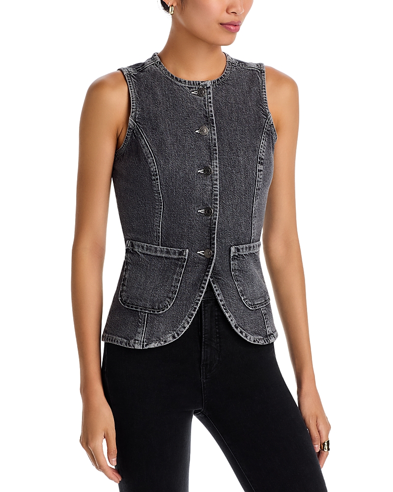Rails Portola Denim Cutaway Vest In Multi