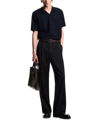 Icon Open Collar Wool Polo Shirt