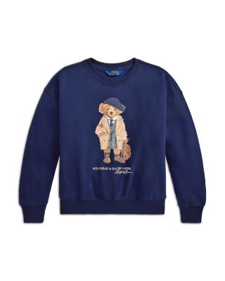 Girls' Polo Bear Fleece Boxy Sweatshirt - Little Kid