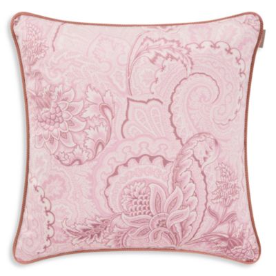 Bloom Floral Velvet Embroidered Decorative Pillow, 18&amp;quot; x 18&amp;quot;