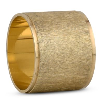 Matte Gold Textured Tube Napkin Ring