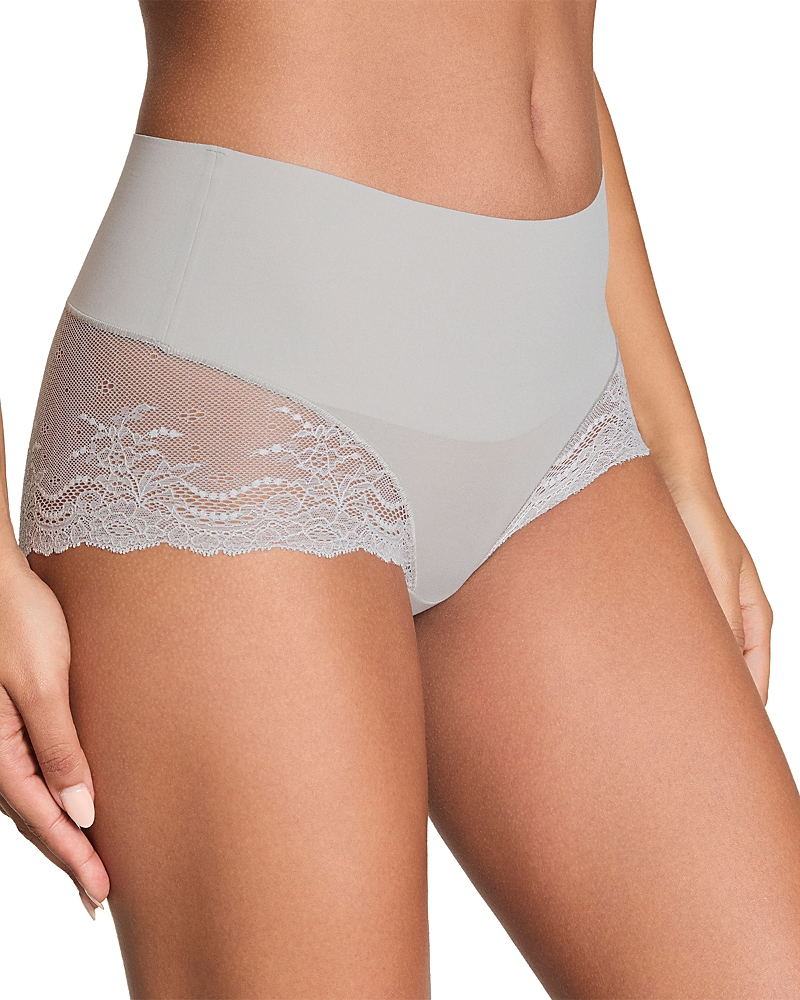 Spanx Undie-tectable Lace Hi-hipster Panty In Gray