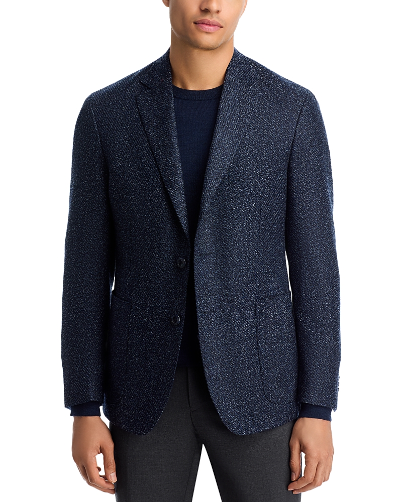 The Men's Store At Bloomingdale's Melange Boucle X-soft Jacket In Blue