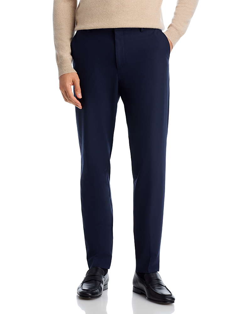 Boss Perin Performance Wool Tapered Fit Pants with Elasticated Waistband