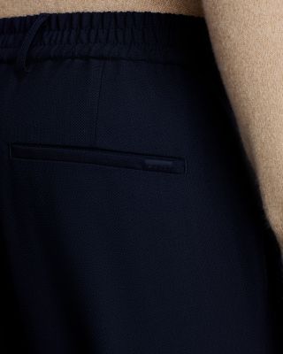 Perin Performance Wool Tapered Fit Pants with Elasticated Waistband