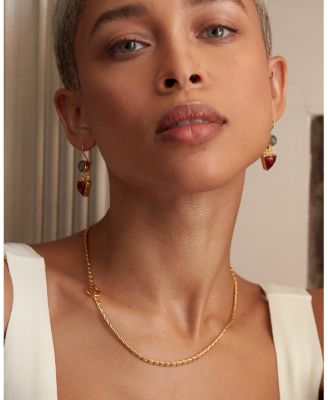 Thea Snake Chain Necklace with T-Bar