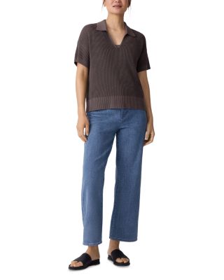 High Rise Straight Ankle Jeans 