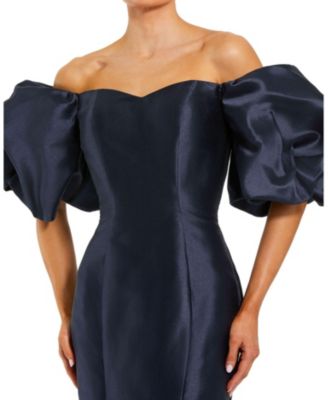 Sweetheart Off The Shoulder Puff Sleeve Gown