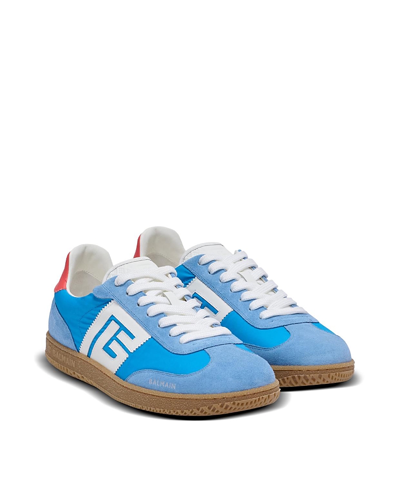 Balmain Men's Swan Trainers in Leather, Suede and Nylon