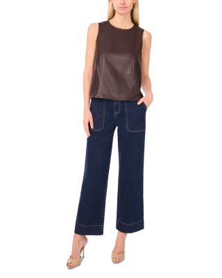 Faux Leather Tank Top