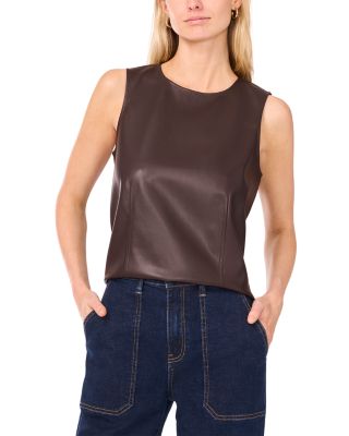Faux Leather Tank Top
