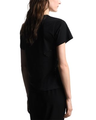 Rhinestone Tulle Inset Tee