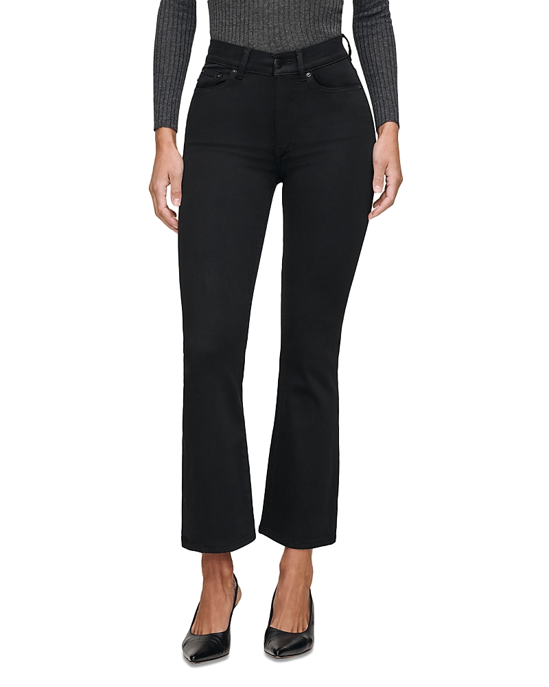 Dl1961 Bridget Boot High Rise Instasculpt Crop Jeans In Hail In Black