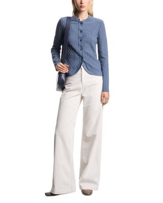 Textured Striped Cardigan