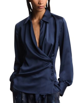 Satin Wrap Shirt