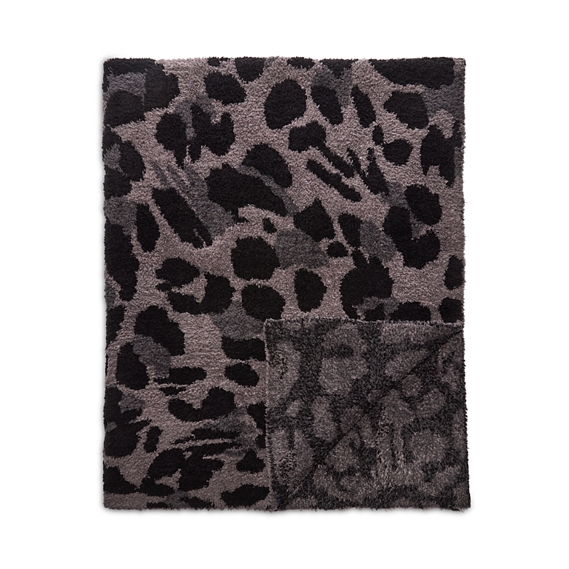 Barefoot Dreams Cozychic Exploded Leopard Throw - Exclusive In Black