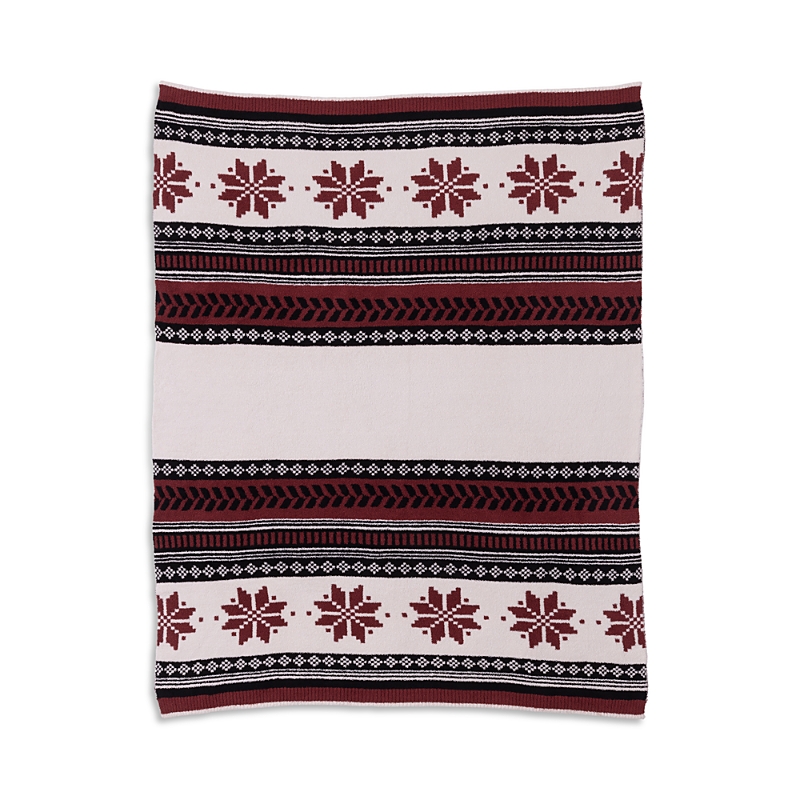 Barefoot Dreams Cozychic Fair Isle Throw, 54 X 72 In Red