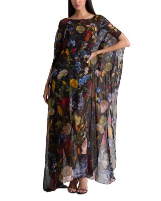 Linn Floral Cape Maxi Dress