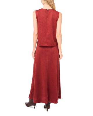 Faux Suede A Line Skirt