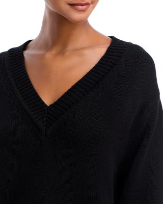 Addie Oversized Long Sleeve V Neck Sweater