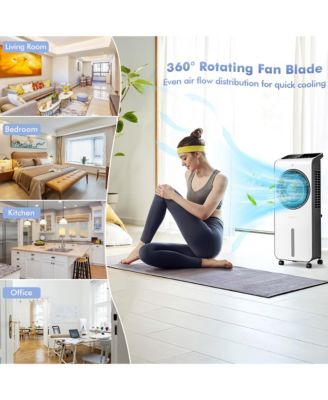  Evaporative Air Cooler 3-in-1 Portable Swamp Cooling Fan with 12H Timer Remote