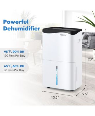  100-Pint Dehumidifier for Home & Basements with Smart App & Alexa Control