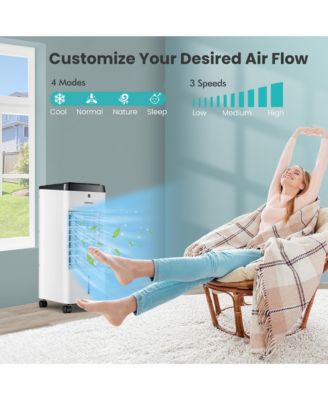  4-in-1 Evaporative Air Cooler with Fan & Humidifier