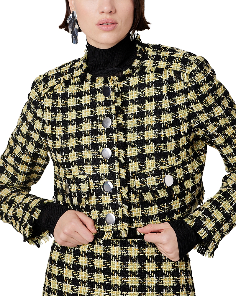 Toccin Lainey Cropped Jacket In Brown