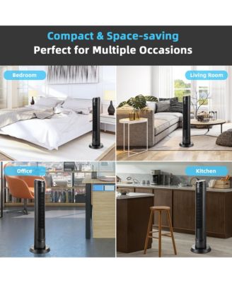 40''Tower Fan with Remote 75 Degree Oscillating Fan with 3 Wind Modes & 4 Wind Speeds